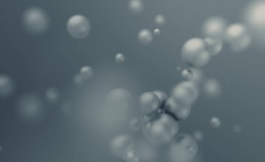 Küreler uçan 3d render soyut.
