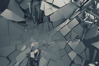 Kırık yüzey soyut 3d render.