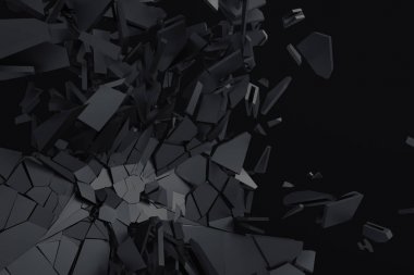 Kırık yüzey soyut 3d render.