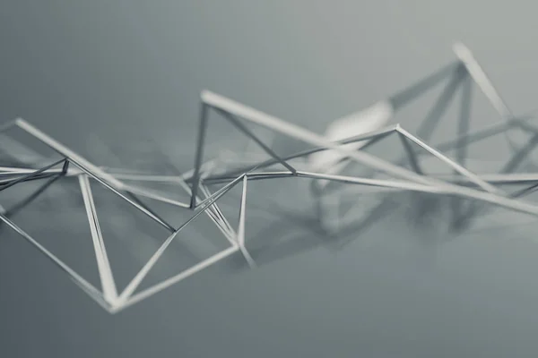 Abstrakte 3D-Darstellung der polygonalen Form. — Stockfoto