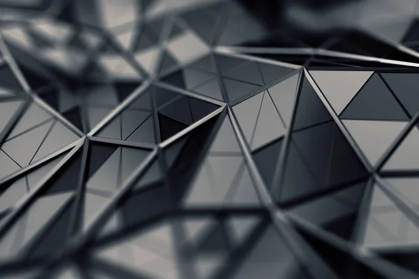 Абстрактная трехмерная рендеринг полигонального фона . — стоковое фото