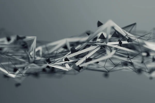 Abstrakt 3D-gjengivelse av polygonal form . – stockfoto