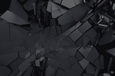 Kırık yüzey soyut 3d render.