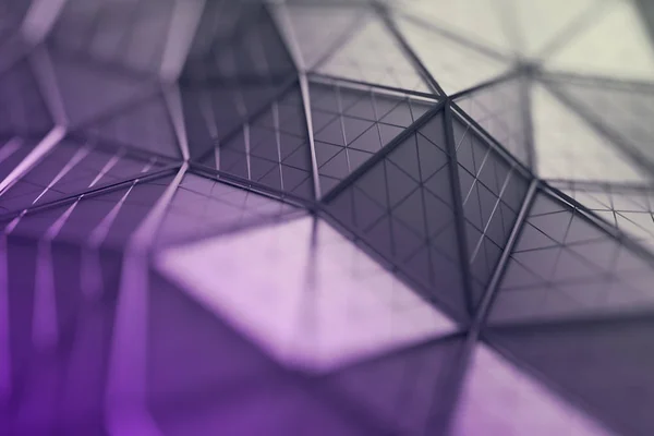 Abstract 3D Rendering of Polygonal Background. — Stock Photo, Image