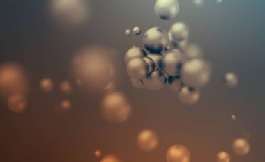 Küreler uçan 3d render soyut.