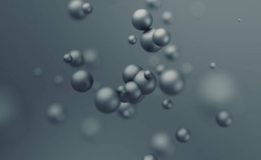 Küreler uçan 3d render soyut.