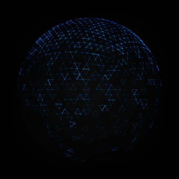 Illustration de l'abstrait Sphère basse poly — Image vectorielle
