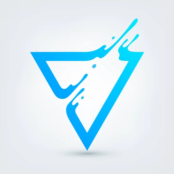 Vektorillustration. Abstrakt blå triangel — Stock vektor