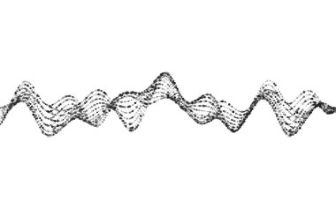 Dalgalar parçacıkları ile vektör çizim.