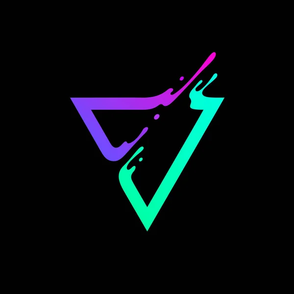 Vektoros illusztráció. Absztrakt színes háromszög — Stock Vector