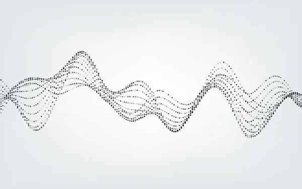 Vektoros illusztráció a hullámok a részecskék. — Stock Vector