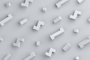 Geometrik şekillerin soyut 3d canlandırması.