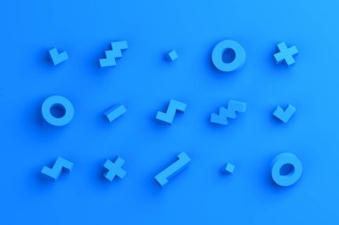 Geometrik şekillerin soyut 3d canlandırması.