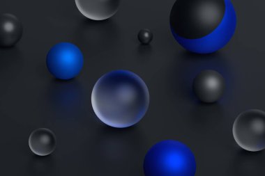 Geometrik şekillerin soyut 3d canlandırması.