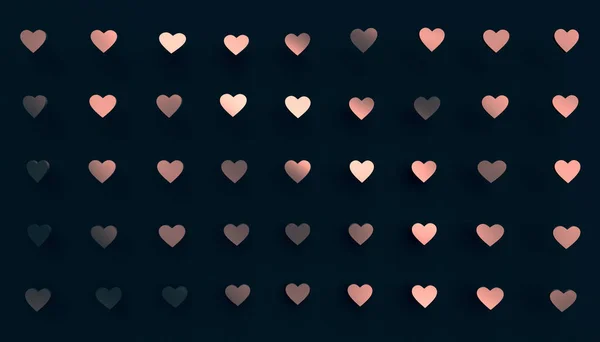 Renderização 3D abstrata das formas do coração — Fotografia de Stock
