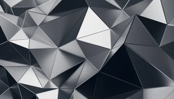 Abstrakta 3d-Rendering av Polygonal bakgrund. — Stockfoto