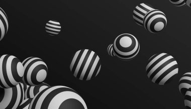 Geometrik şekillerin soyut 3d canlandırması.
