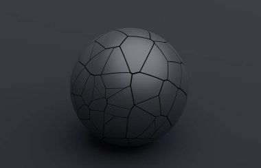 Çatlak Küre 'nin Soyut 3d Çizimi