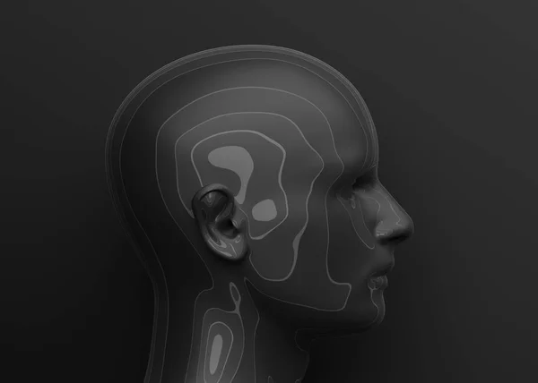 Abstract 3D Render of Human Head — Stock Photo, Image