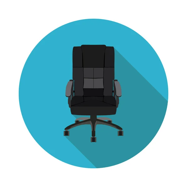 De stoel van het Bureau van de platte pictogram — Stockvector