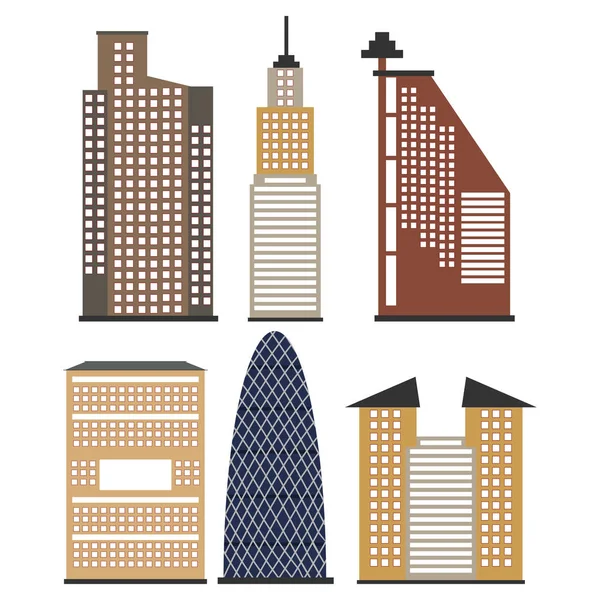 A felhőkarcolók, a infographics készlet — Stock Vector
