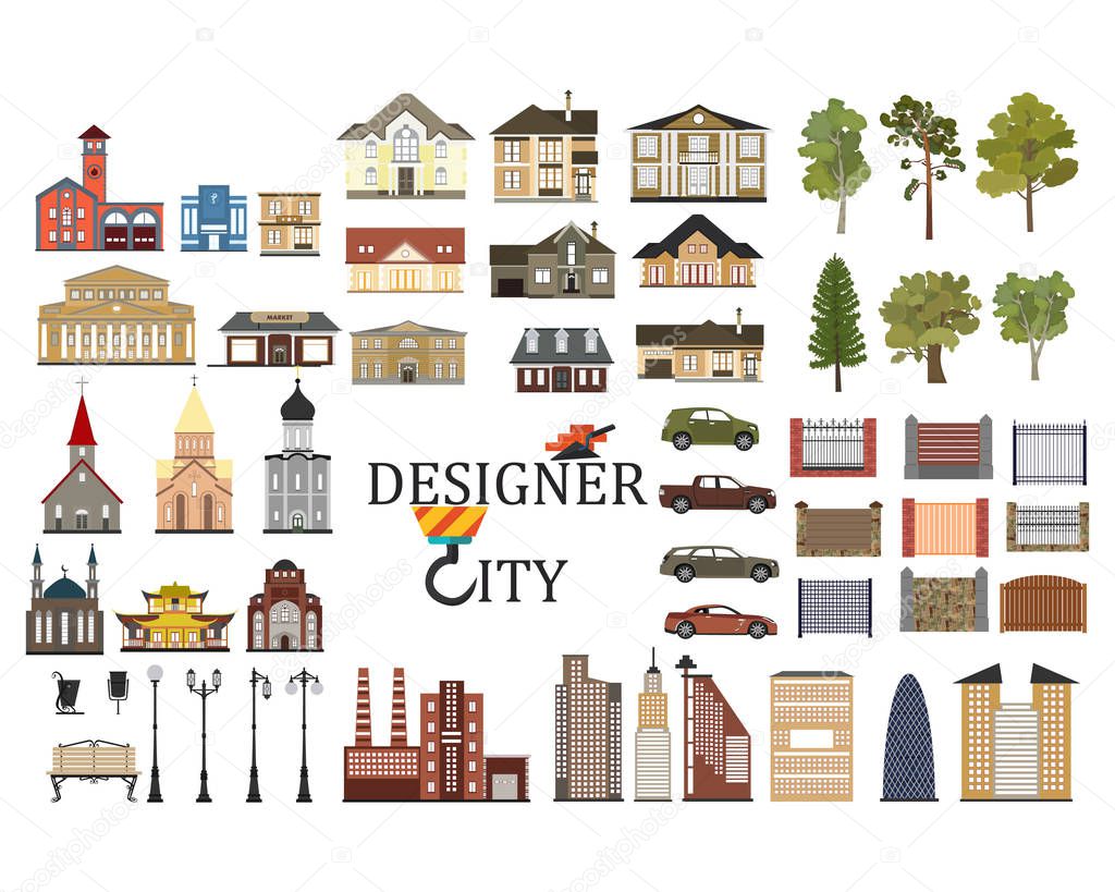 set of city infographics