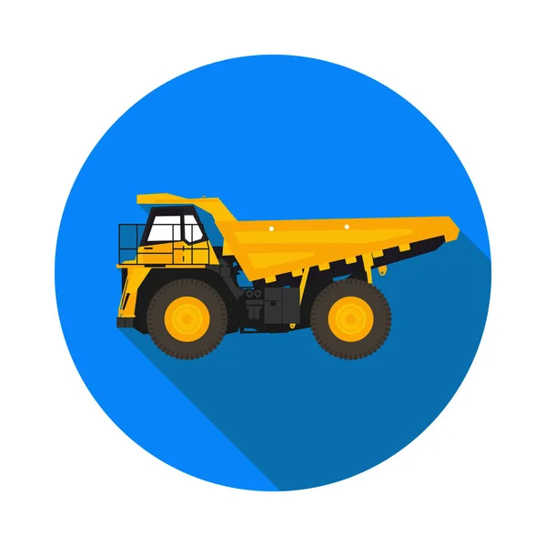 Caminhão de mineração ícone plana —  Vetores de Stock