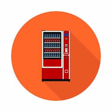 flat icon is a drinks vending machine clipart