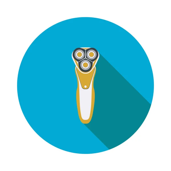 Máquina de afeitar icono plano — Vector de stock