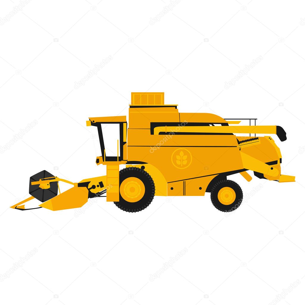 Flat illustration harvester in vector formatconcept of a set of security services