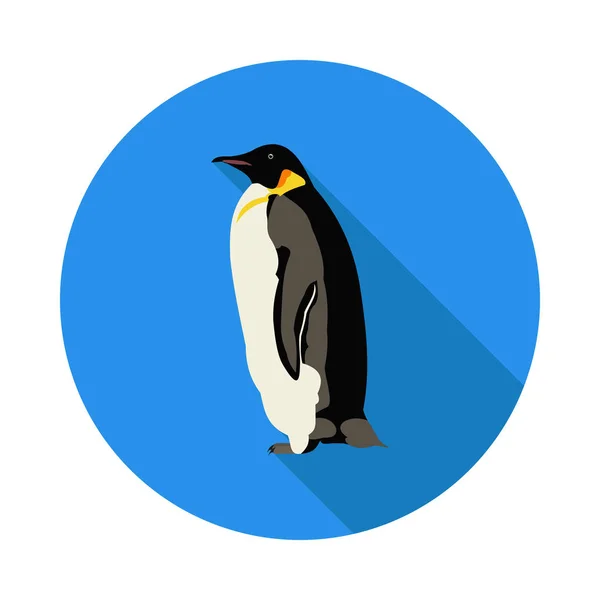 Platte pictogram pinguïn — Stockvector