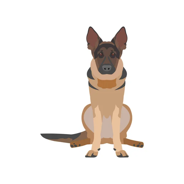 Flat illustration av en hund — Stock vektor