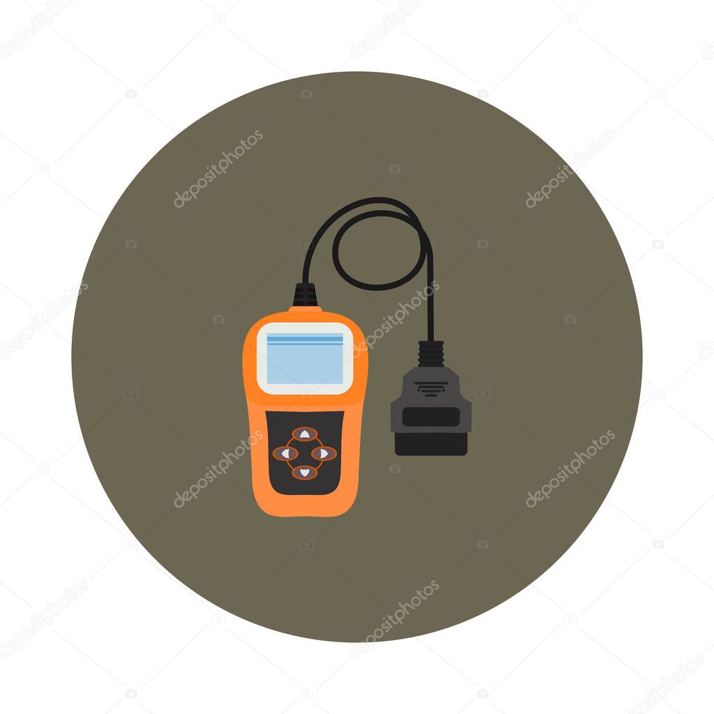 flat scanner icon for auto diagnostics
