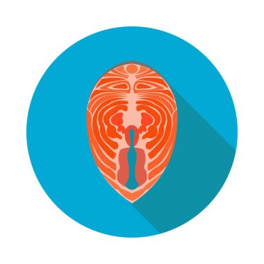 düz kırmızı balık biftek simgesi