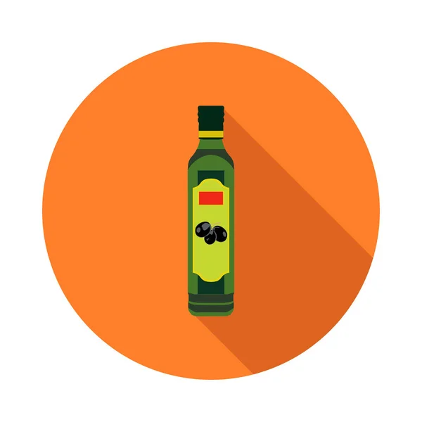 Icono de la botella de aceite de oliva plana Ilustraciones De Stock Sin Royalties Gratis