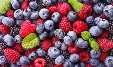 Yaz taze böğürtlenleri. Kapat.