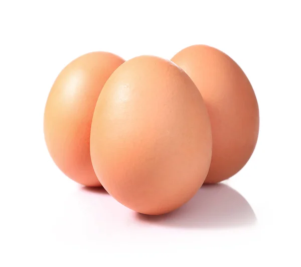 Fresh Eggs Isolated White Background — Stock Photo, Image