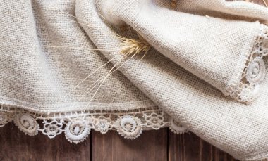 Keten peçete dantel ile