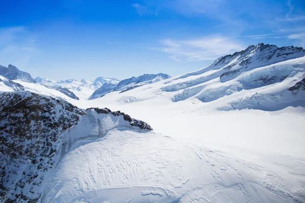 Letecký pohled na švýcarských Alp — Stock fotografie
