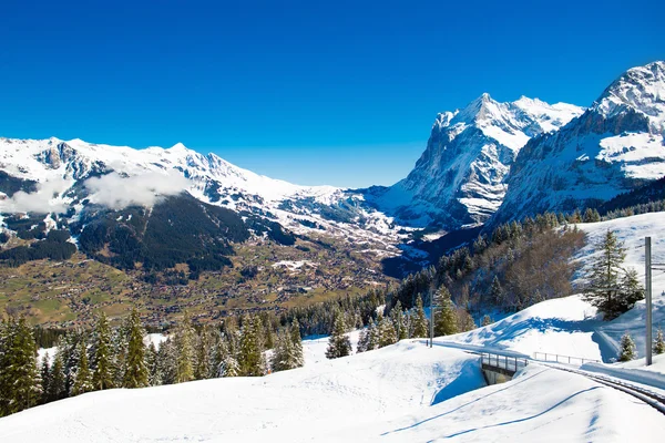 谷和瑞士山区视图 — 图库照片