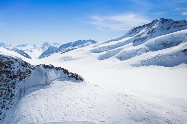 Veduta aerea delle Alpi svizzere — Foto Stock