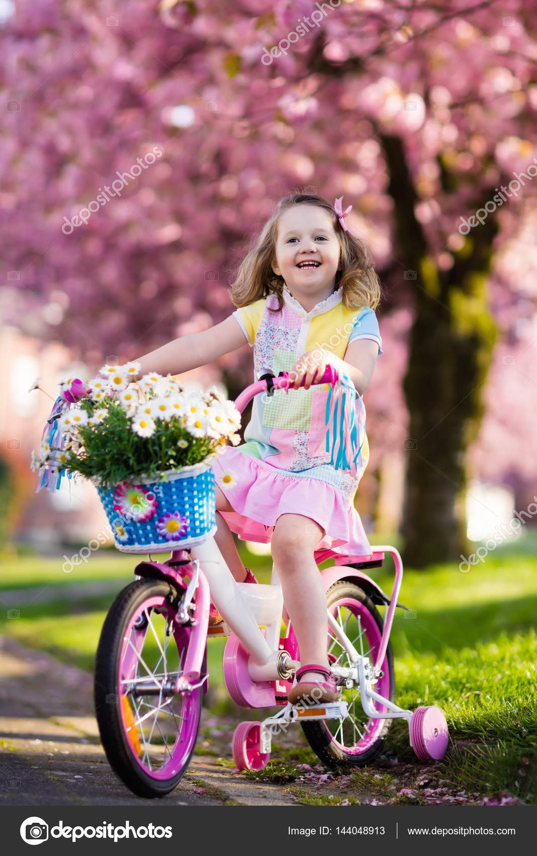 little girl on bike