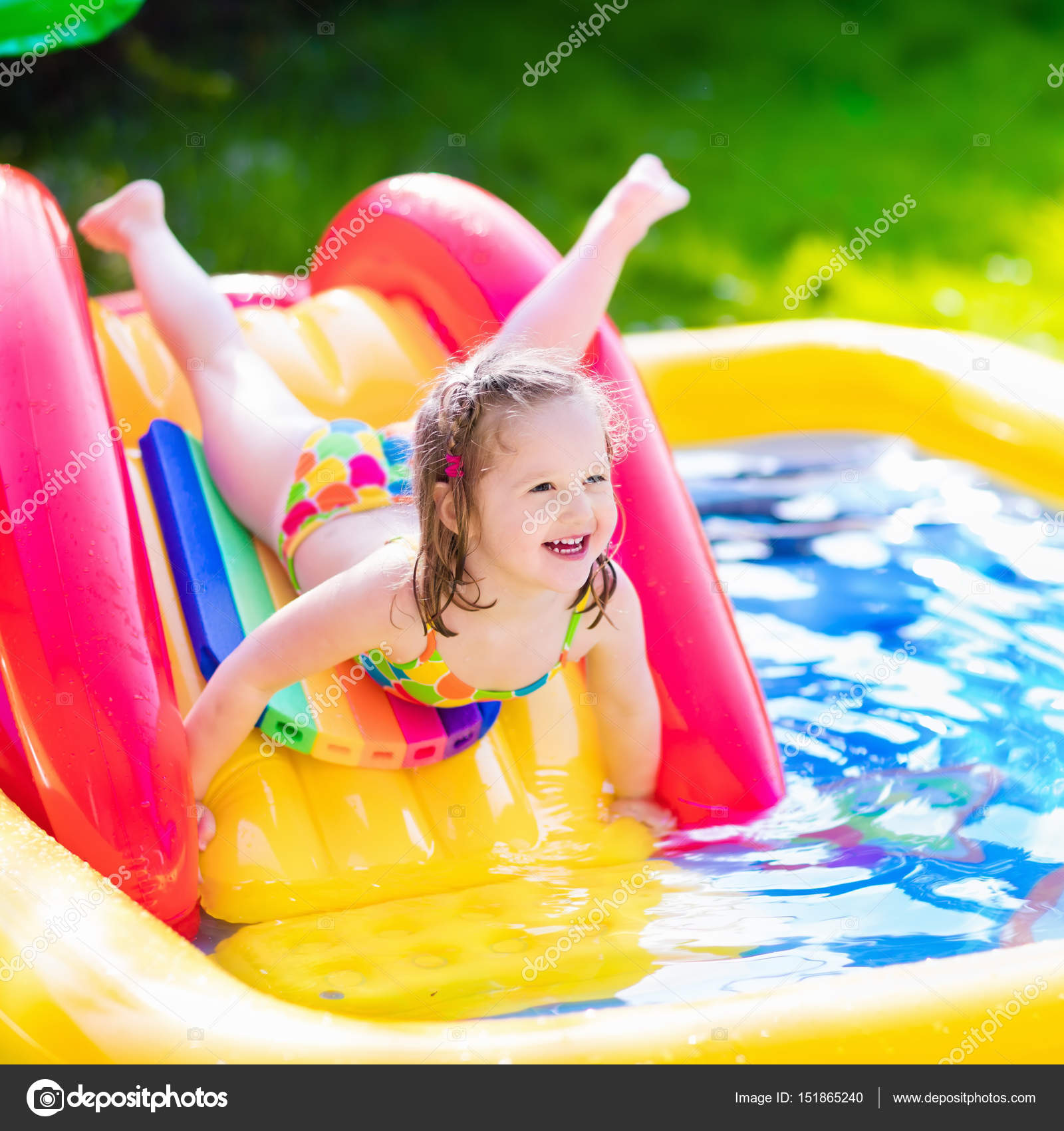 kids playing in pool