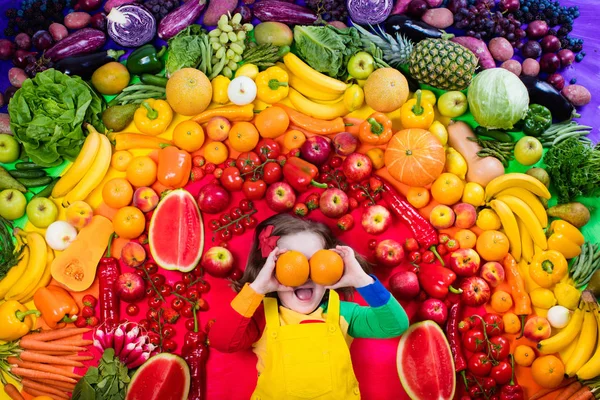 健康的なフルーツと子供のための野菜の栄養 — ストック写真