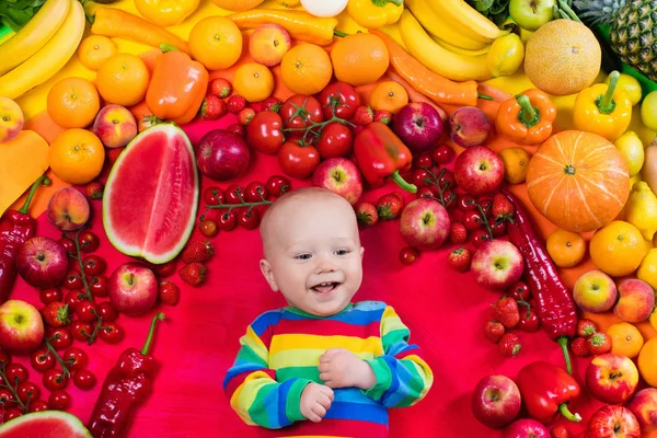 Healthy fruit and vegetable nutrition for kids — Stock Photo, Image