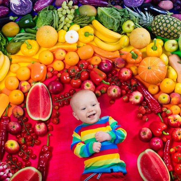 Nutrizione sana di frutta e verdura per bambini — Foto Stock