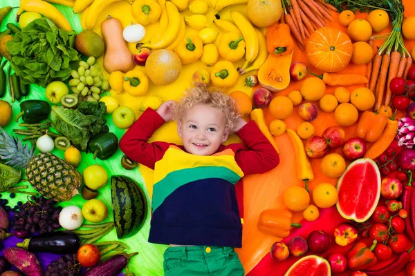 Healthy fruit and vegetable nutrition for kids — Stock Photo, Image