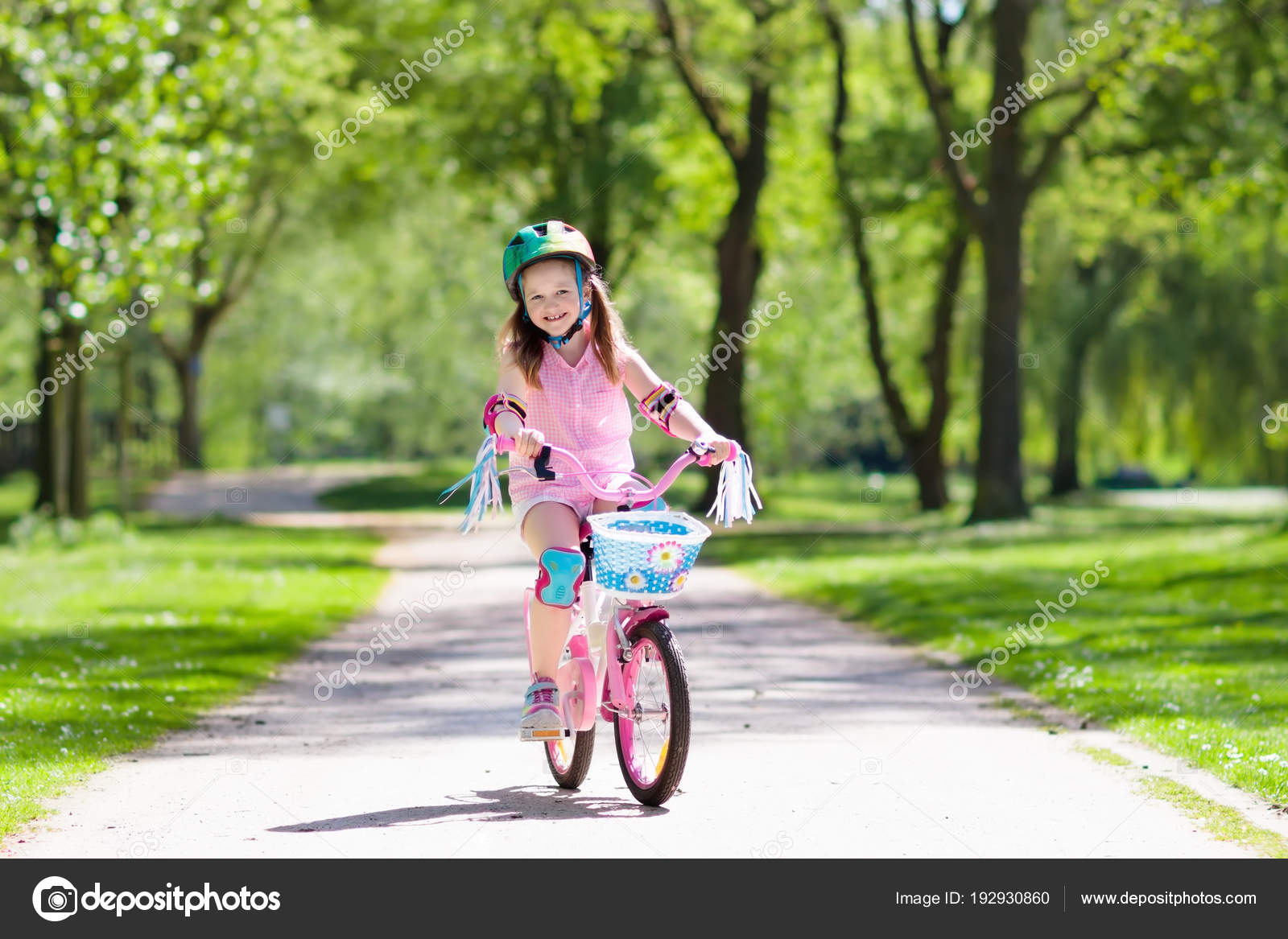 a kid riding a bike