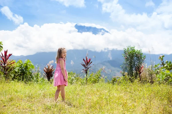 Randonnées pédestres en montagne. Randonnée dans la jungle enfants . — Photo