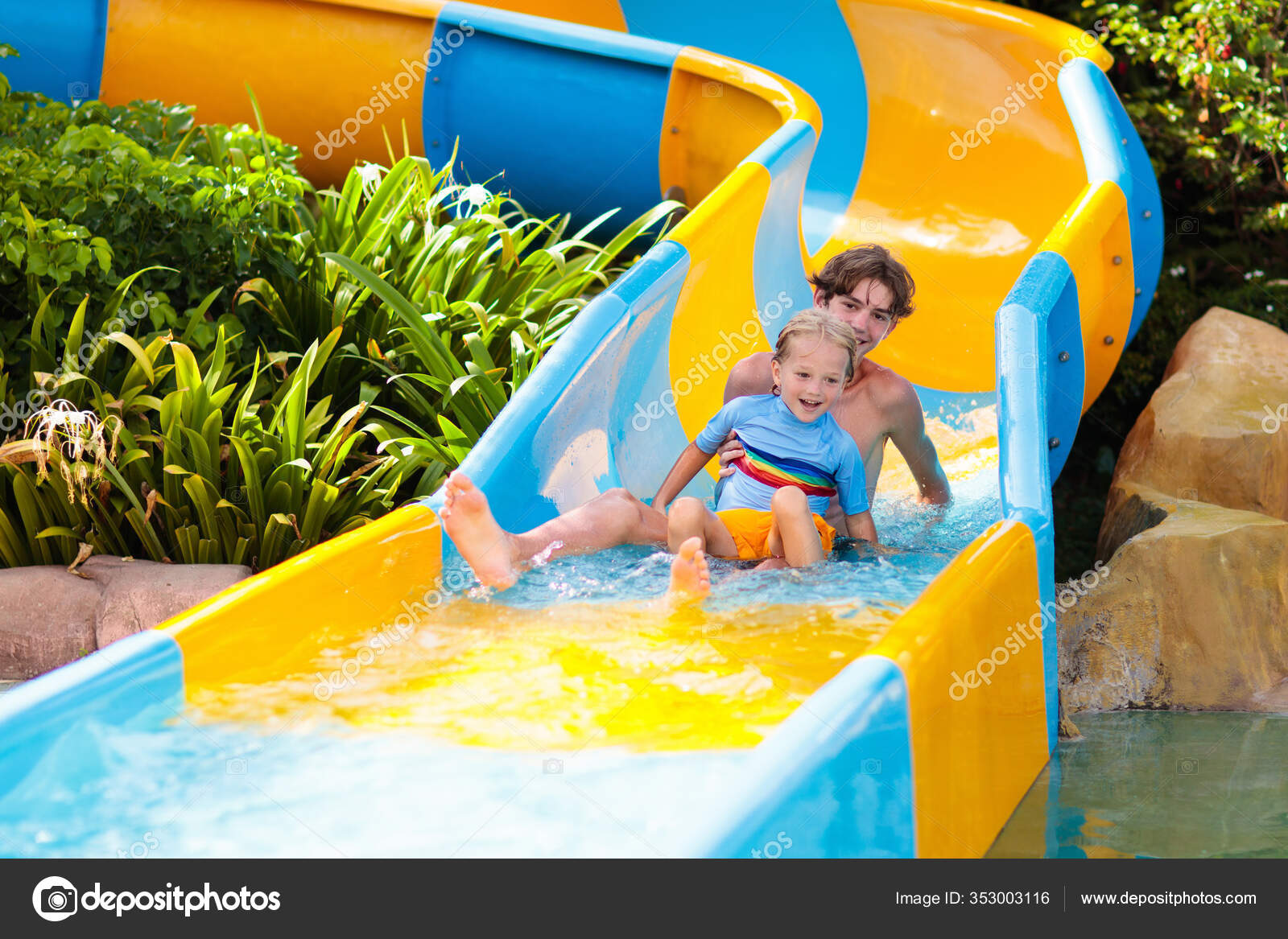 children water slide